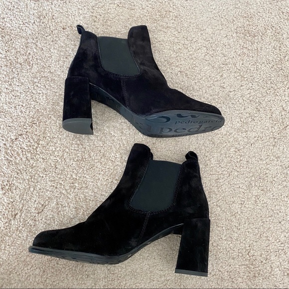 Pedro Garcia Waldo Chelsea Suede Bootie in Black - Picture 6 of 12